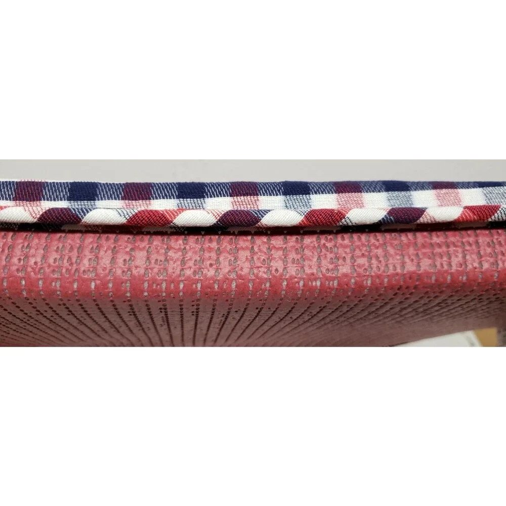 SET OF 2 CHAIR GRIPPER PADS IN LINEN, PATRIOTIC COLORS,RED,BLUE & WHITE,ClearVu